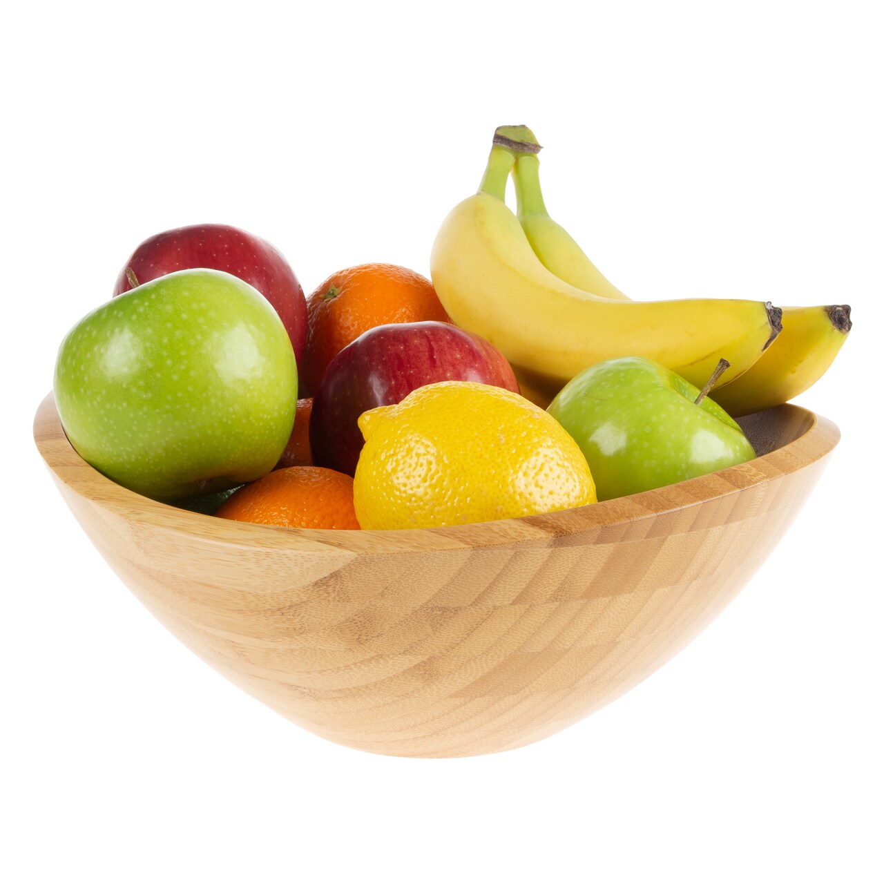 Classic Cuisine Large Bamboo Serving Bowl – Large Modern Oval Wooden Dinnerware Bacteria Resistant for Salads, Bread, Fruit or